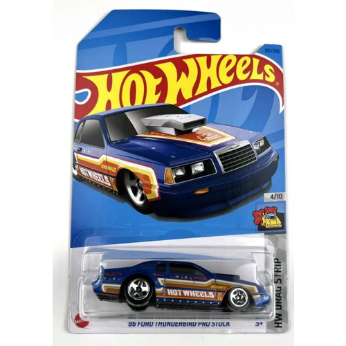 Hot Wheels Машинка базовой коллекции `86 FORD THUNDERBIRD PRO STOCK синяя 5785/HKH32