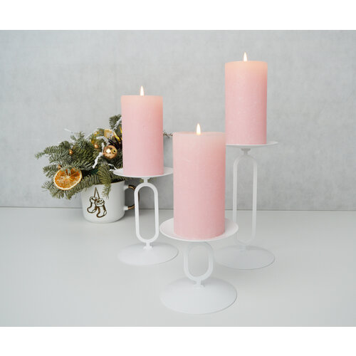 Подсвечники для свечей металлические высокие набор 3шт 1300₽