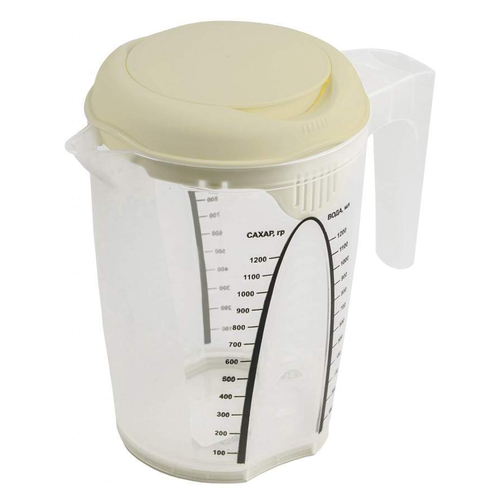 Емкость для блендера Plast Team Stockholm мерная, 1.5л Прозрачный,  Белый