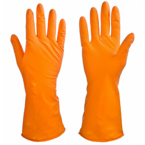 Перчатки резиновые для уборки, усиленные в местах износа, XL (VETTA)