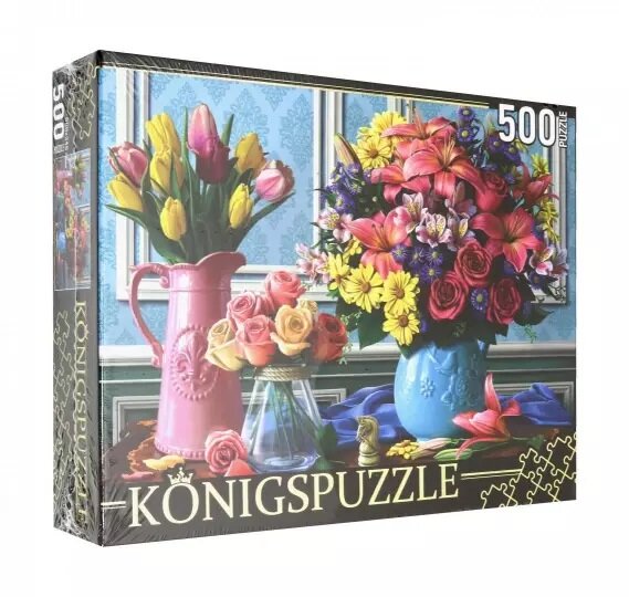 Puzzle-500 "Яркие букеты" (ХК500-6313) Konigspuzzle - фото №4