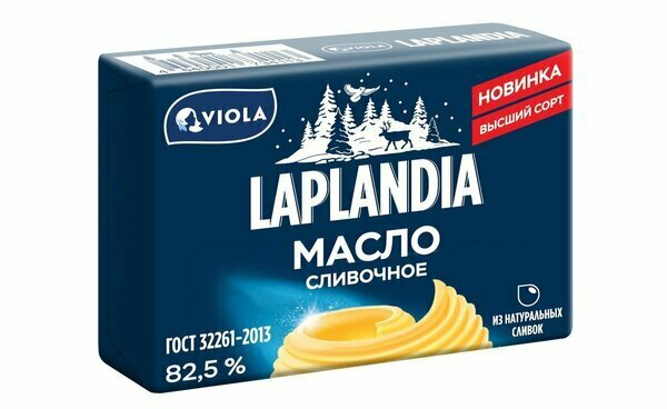 Масло сливочное Viola Laplandia, 82,5%