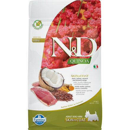 Сухой корм для собак Farmina N&D Quinoa Skin & Coat Mini беззерновой с уткой и киноа 2,5 кг - фото №13