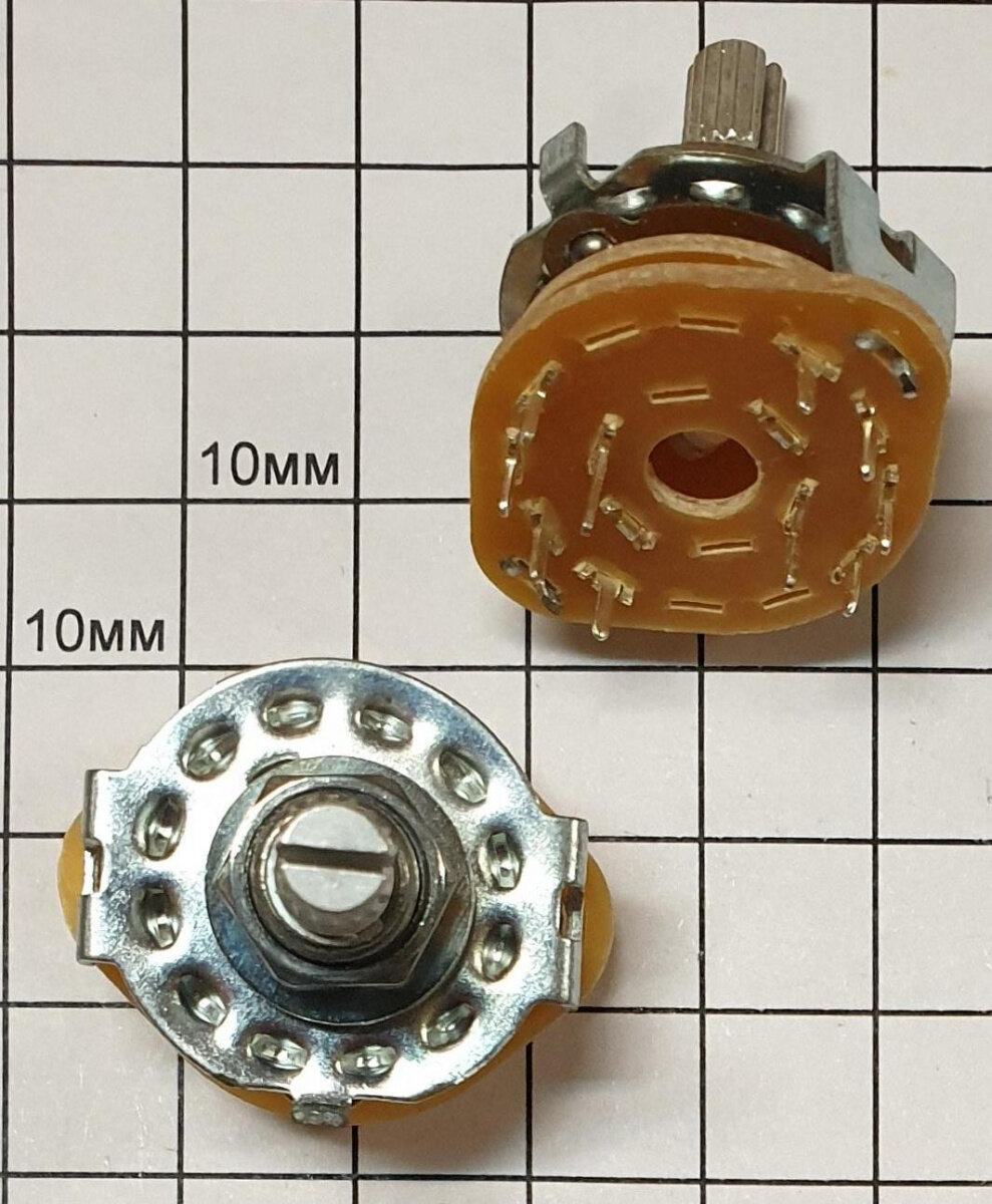 Галетный переключатель SR25P-1-2-4 (2 направления 4 положения)