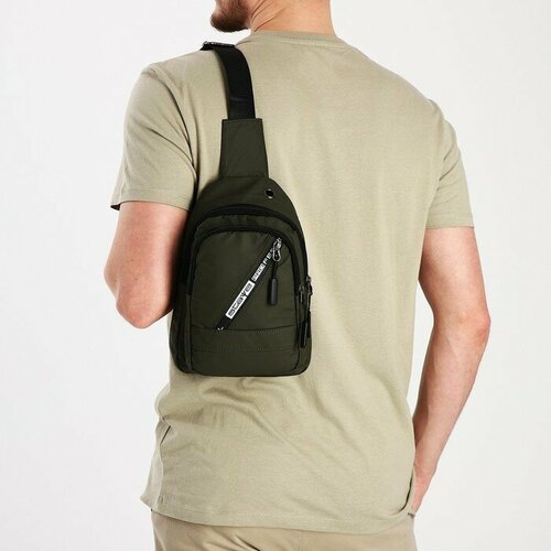 Сумка слинг , зеленый черная объемная сумка слинг слинг для выходных basic pleasure mode