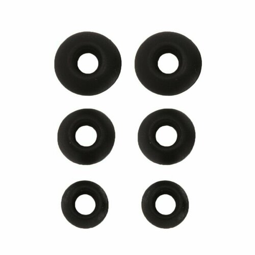 Запасные силиконовые вкладыши 3 пары S M XL черные 202₽