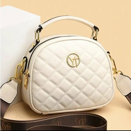 фото Сумка мессенджер , фактура гладкая, белый нет бренда