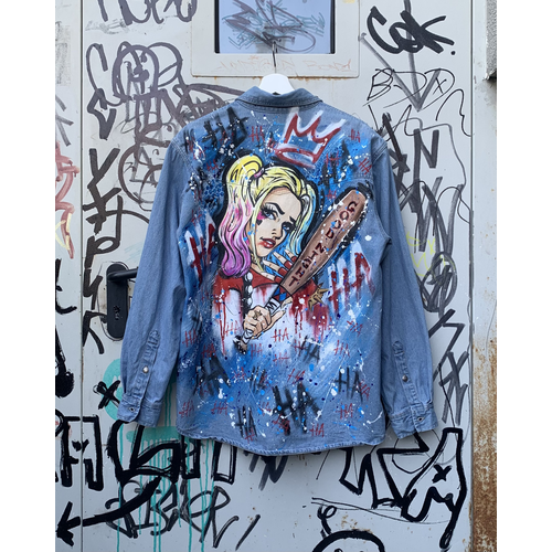 фото Джинсы джинсовая рубашка (харли квин), размер 52, голубой россия