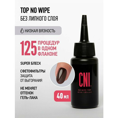 Топ для ногтей глянцевый без липкого слоя 40 мл