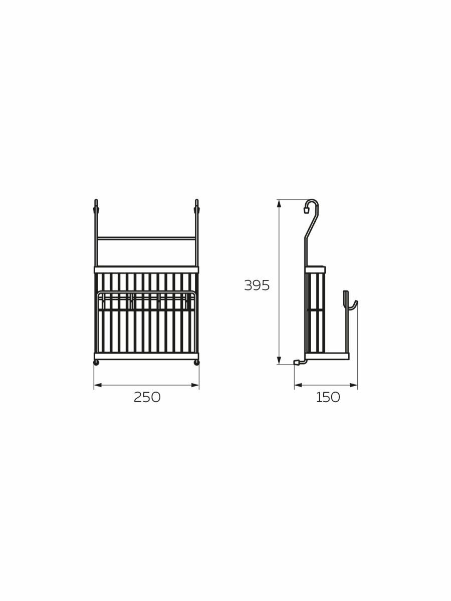 полка для ножей и досок с крючками, 250*130*390мм Lemax - фото №4