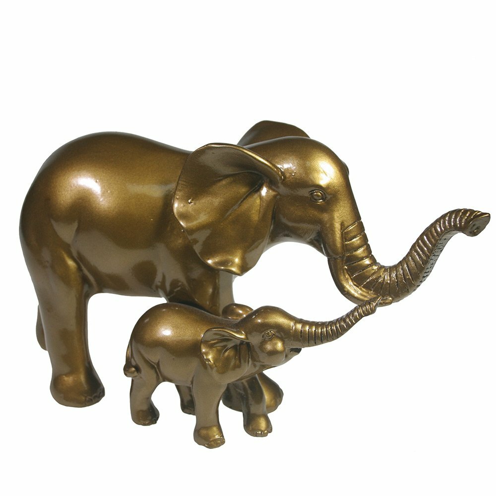 Фигура декоративная Слониха со слоненком (цвет бронза), 22*9*12см KSMR-713379/S027