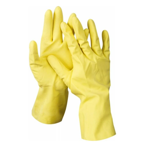Латексные перчатки DEXX хозяйственно-бытовые р L с хб напылением рифлёные 11201-L 376₽