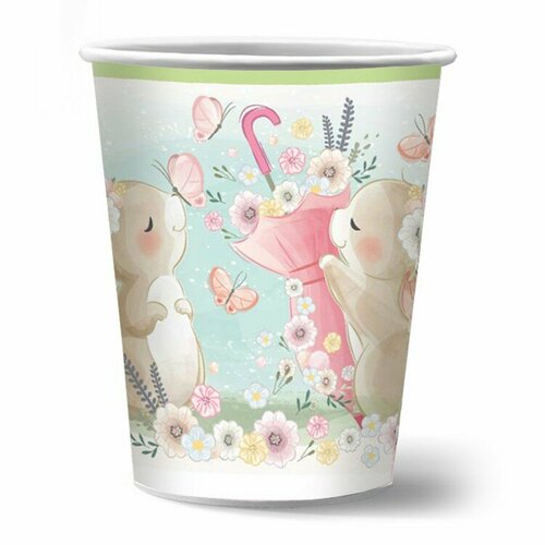 Набор бумажных стаканов ND Play Милые кролики, 6 шт по 250 мл (305993)