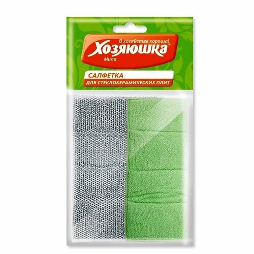 Салфетка для стеклокерамических плит Хозяюшка микрофибра разноцветный 334₽