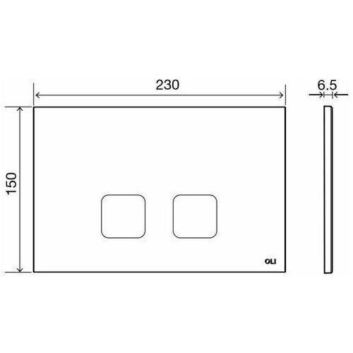 oli кнопка смыва oli plain хром матовый OLI Кнопка смыва OLI Plain хром глянцевый
