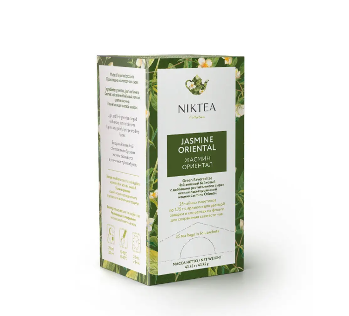 Niktea Jasmine Oriental Жасмин Ориентал, чай зеленый с жасмином, 1,75 гр x 25 шт.