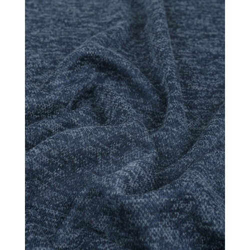 Ткань для шитья и рукоделия Трикотаж Сандра меланж 4 м * 150 см, синий 046