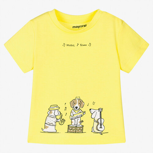 фото Футболка mayoral, размер 12 мес. (80 см), желтый