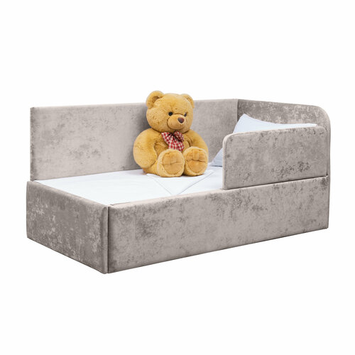 Кровать-диван Непоседа 16080 бежевая с защитным бортиком правый угол сборки 13579₽