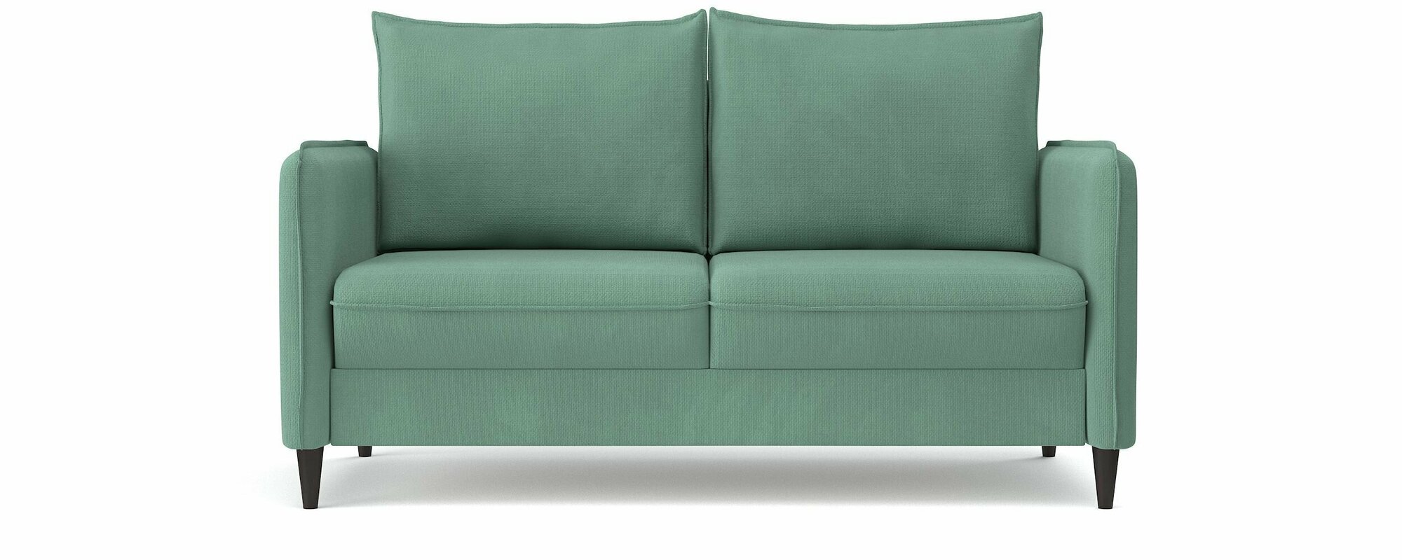 Диван-кровать раскладной PUSHE Фьорд Smart 140, велюр, зеленый