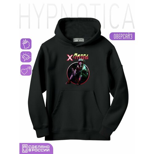 фото Толстовка hypnotica, размер m, черный