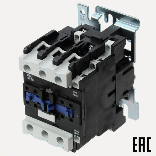 Изображение товара Пускатель магнитный ПМЛ 4100 380В 63А 1з+1р IP00 без реле Электротехник