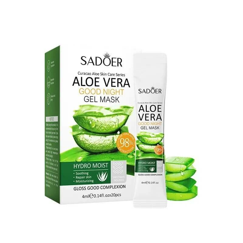 Маска для лица Ночная ALOE VERA Успокаивающая 4мл*20 SADOER