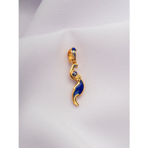 фото Славянский оберег, подвеска елизавета, желтое золото, серебро, 925 проба, золочение, чернение, размер 3 см.