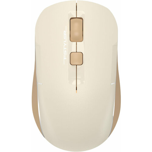Мышь A4Tech Fstyler FB26CS Air бежевыйкоричневый оптическая 2000dpi silent беспроводная BTRadio USB для ноутбука 4but 159400₽