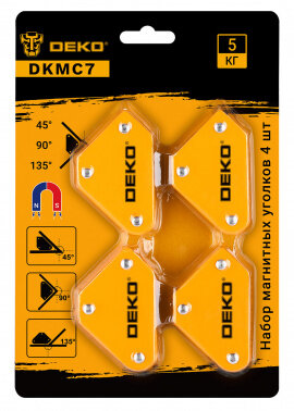 Набор магнитных уголков 4 шт DEKO DKMC7 (45/90/135 град. до 5кг) — фото 16