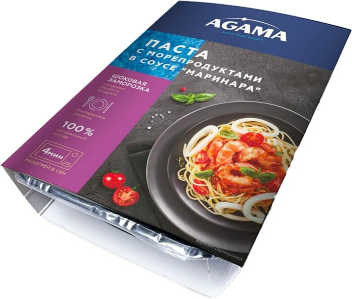 Паста Agama Ready to eat С морепродуктами в соусе маринара 250г