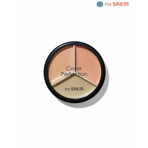 The Saem Консилер Cover Perfection Triple Pot Concealer 01 Correct Beige бальзам консилер the saem cover perfection pot concealer 01 clear beige