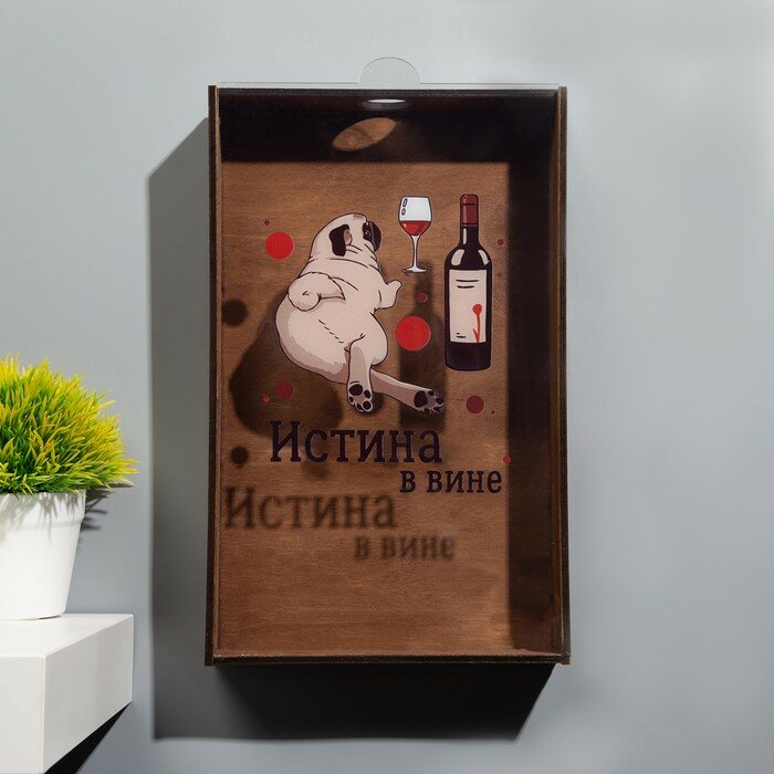 фото Копилка для винных пробок "Истина в вине" 33х20х2,5 см 10183885