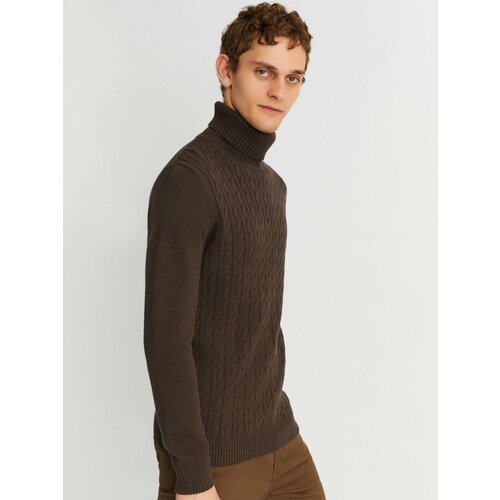 фото Водолазка zolla, размер xl, коричневый