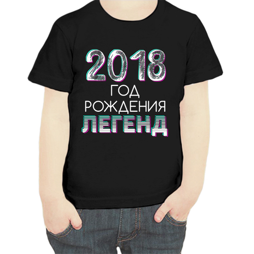 фото Футболка , размер 104, черный нет бренда