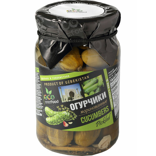 Огурцы маринованные (Узбекистан), 680г ECOFOOD