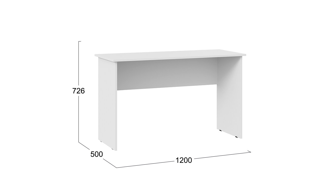 Стол письменный Трия Тип 14 (1200) Белый Ясень