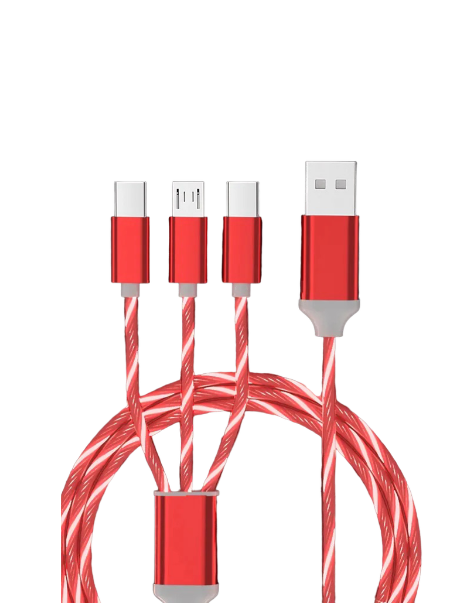 Провод для зарядка 3 в 1 iphone Type-c micro usb.