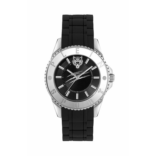 фото Наручные часы plein sport женские pskba0123, кварцевые, 40 мм, черный, серебряный