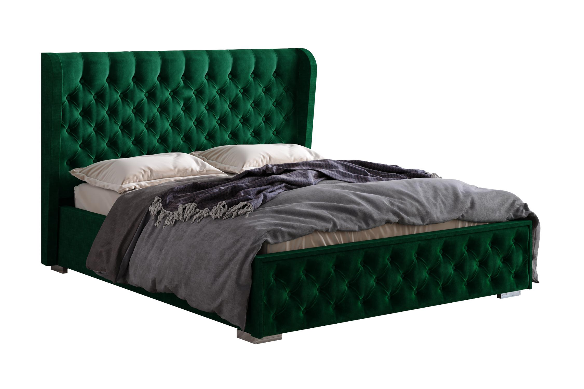 Кровать BTS Франческа зеленая 187x212.5x125 см