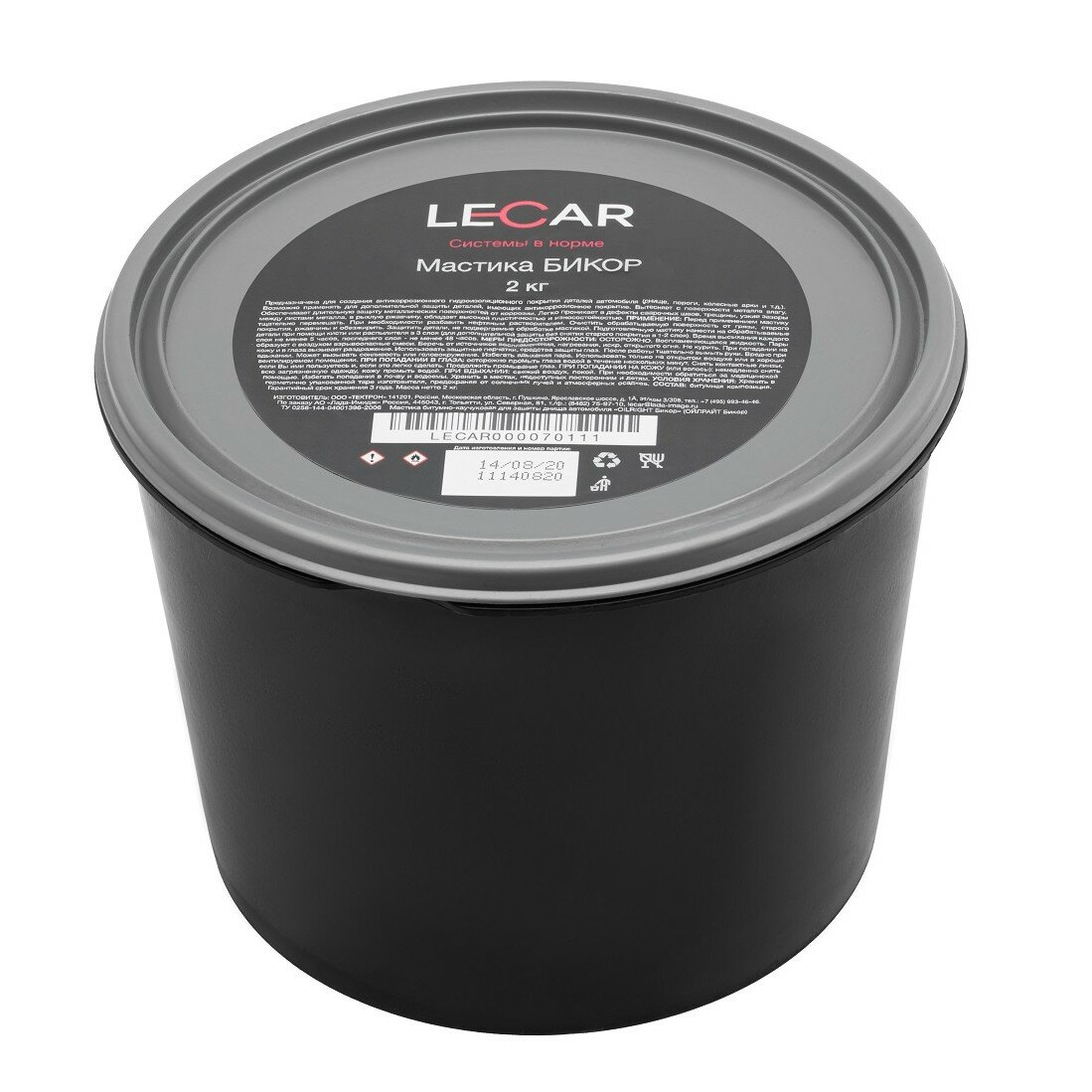 Мастика антикоррозийная бикор Lecar 2 кг ЛИ LECAR000070111 | цена за 1 шт