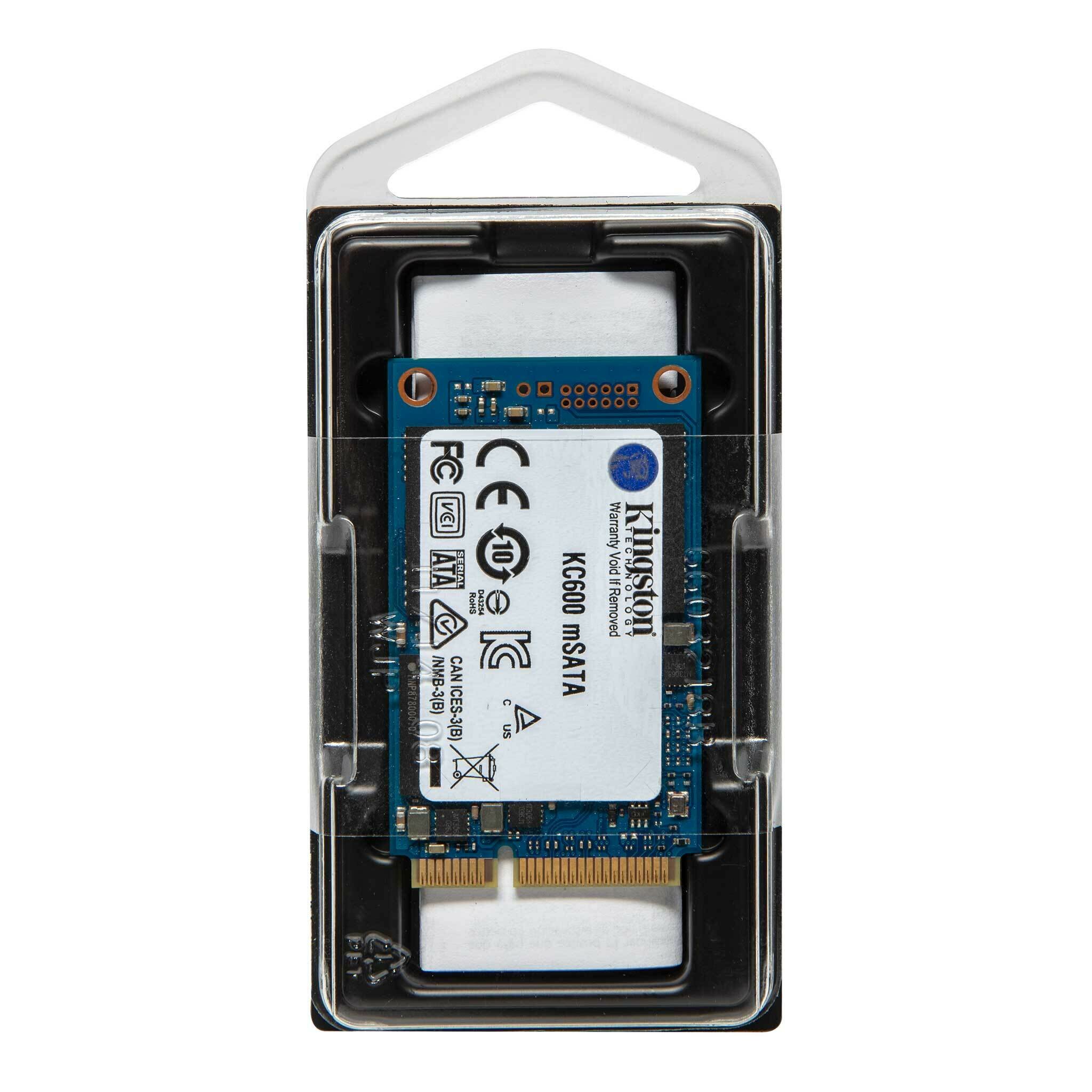 Накопитель SSD mSATA Kingston KC600 256GB SATA 6Gb/s 3D TLC 550/500MB/s MTBF 1M - фото №15