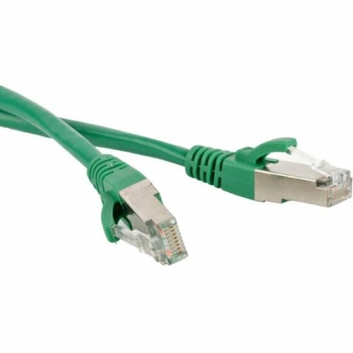 Патч-корд Hyperline PC-LPM-STP-RJ45-RJ45-C5e-5M-LSZH-GN F/UTP, экранированный, Cat.5е, LSZH, 5 м, зеленый