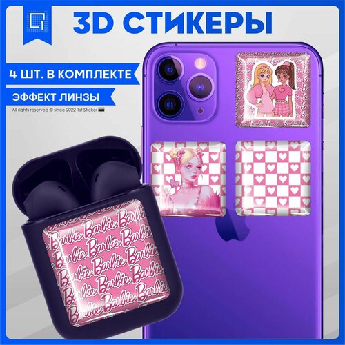 3D Наклейки на телефон Barbie Барби