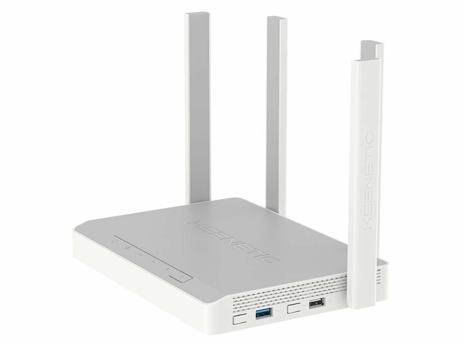 Wi-Fi роутер Keenetic Ultra (KN-1811), Wi-Fi AX3200, 2.4/5 ГГц, 802.11ax, 3202 Мбит/с, 4 антенны (внешние), белый — фото 1