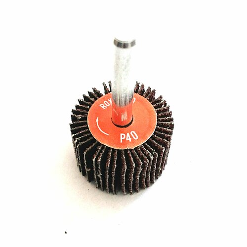 Лепестковая абразивная щетка ROXTOP на шпинделе 30х20х6мм Р-40