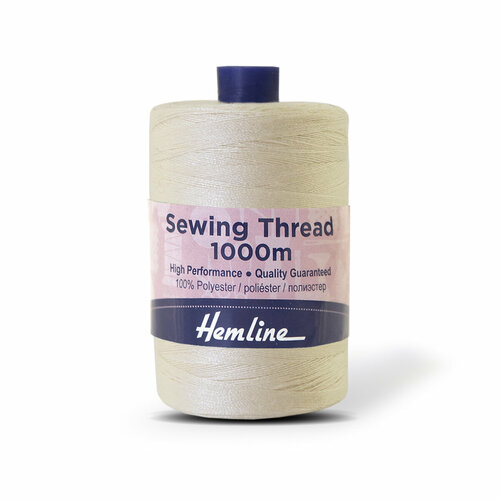 Нить универсальная Hemline для шитья слоновая кость 1000 м слоновая кость 402 HEMLINE N4124590 264₽