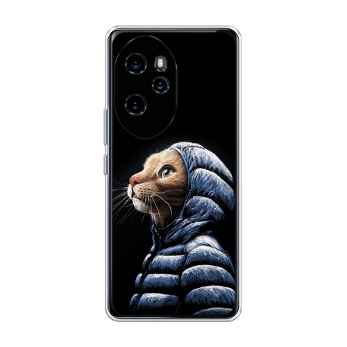 Силиконовый чехол на Honor 100 Pro / Хонор 100 Про Кот в капюшоне силиконовый чехол на honor 100 pro хонор 100 про космический кот