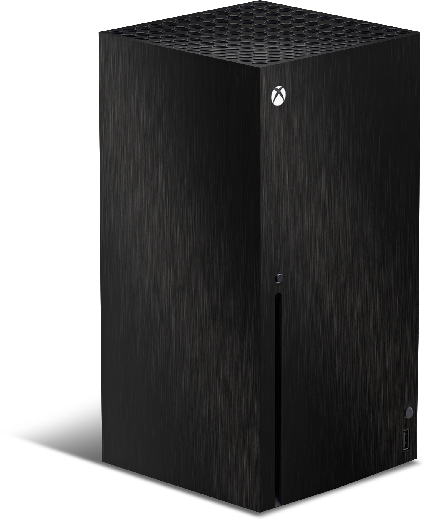 Защитная наклейка для игровой приставки Microsoft Xbox Series X - Черный Шлифованный алюминий