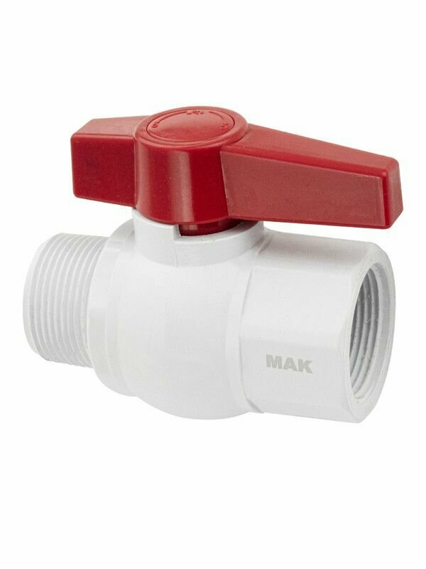 фото Кран шаровый резьбовой 1 1/4" п/м из АБС - пластика